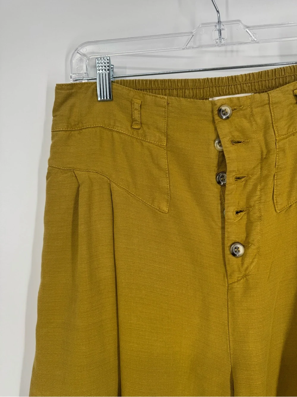 Anthropologie High-Waist Button-Fly Wide Leg Culotte Pants Size M - Picture 4 of 14